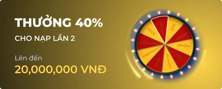 Banner quảng cáo Khuyến mãi thưởng 40% tại 8kibet