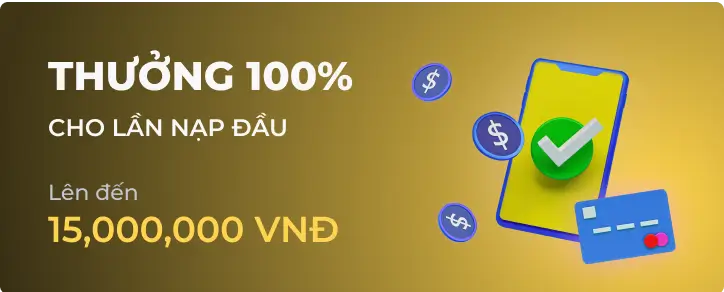 Banner quảng cáo Thưởng 100% tại 8kibet
